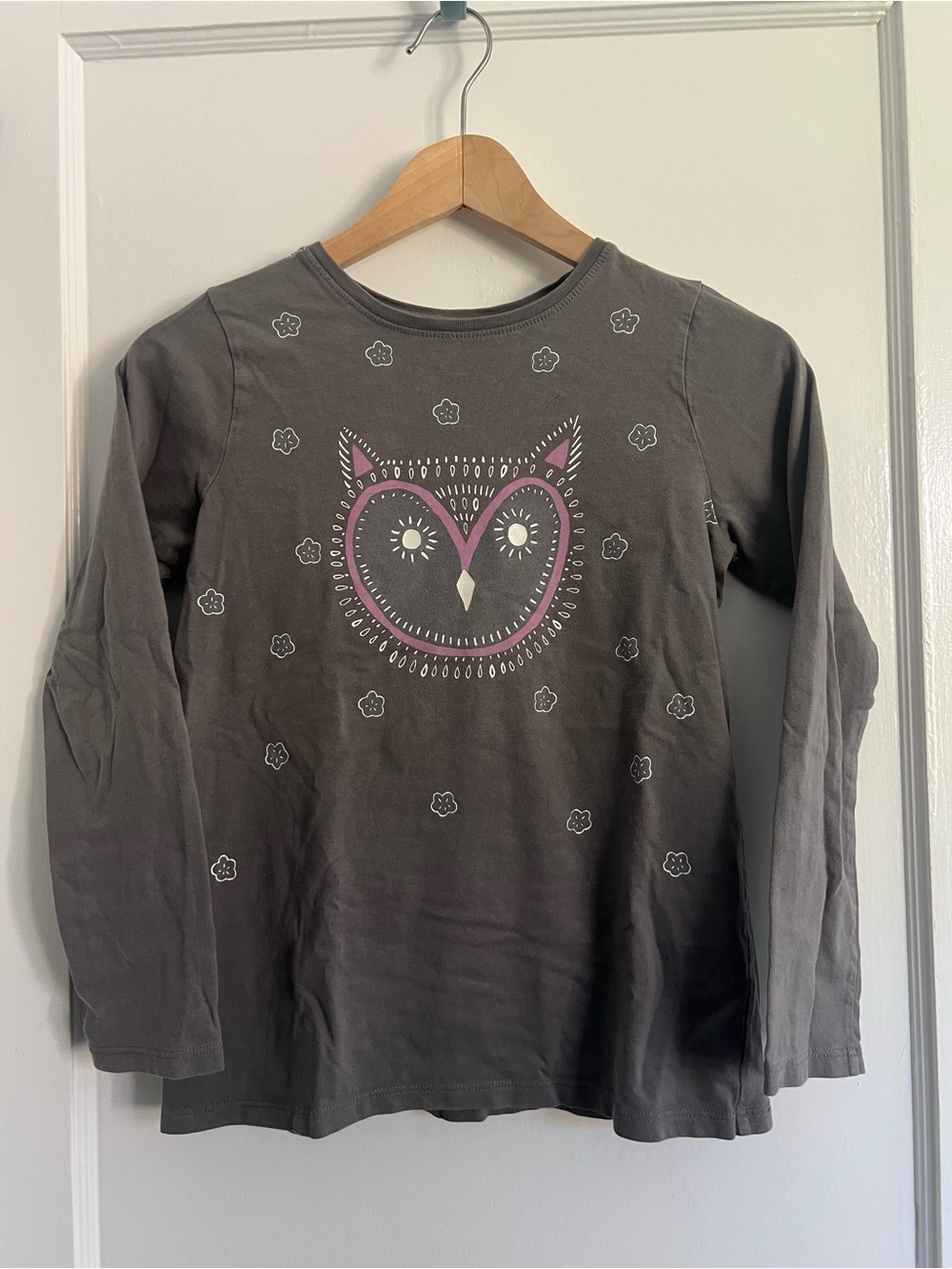 Tea long sleeve owl print top sz 12